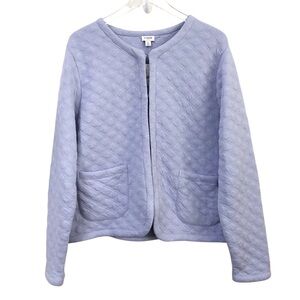 J. Crew Factory | NEW Periwinkle Blue Diamond Quilted Boxy Jacket XL